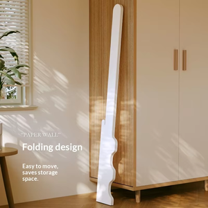 Divisor de Oficina Plegable y Expandible, Estructura de Panal de Abeja, Papel Kraft, <span class=keywords><strong>Diseño</strong></span> Moderno y Minimalista, Pantalla para Transmisión en Vivo - Product Image 4
