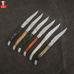 Ensemble <span class=keywords><strong>de</strong></span> couteaux à Steak avec manche en <span class=keywords><strong>bois</strong></span> coloré, accessoires <span class=keywords><strong>de</strong></span> <span class=keywords><strong>Table</strong></span> tranchante, ChenChuJi <span class=keywords><strong>Laguiole</strong></span> cadeau - Product Image 1