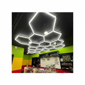 แผงไฟ LED รูปหกเหลี่ยมแบบแยกส่วนสำหรับตกแต่งผนังไฟ RGB ในบาร์คลับเลานจ์ - Product Image 1