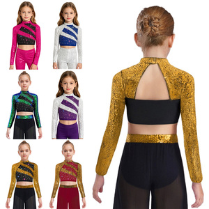 Hauts de danse pour filles de 6 à 16 ans, pour spectacles sur scène, concours de danse, récitals, costumes de danse hip-hop, danse latine - Product Image 1
