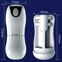 Automatischer Masturbator für Männer mit Vibration und Saugfunktion, Echte Frauengesang-Funktionen, ABS+TPE-Material, 100% Wasserdicht, Weißes Erwachsenenspielzeug