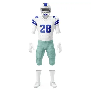 Wholesale Customized Sublimation American Football Jersey Oversized Youth College Training American Football Uniforms