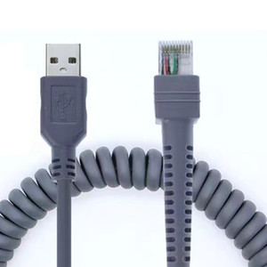 Cable de Datos USB Telescópico con Resorte LS1203 LS2208 LI2208 LS4278 LI4278 DS2208 DS4308 DS4608 DS8107 DS8178 DS6708 DS92 - Product Image 1