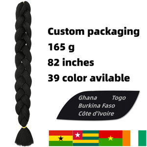 Cheveux à tresser Premium ultra YAKI Braid <span class=keywords><strong>Outr</strong></span>, 82 en 165 g, Ghana, texture plus épaisse, sans nœuds, brossable à l'eau chaude - Product Image 5