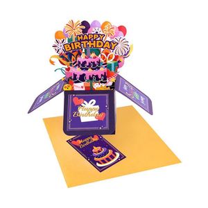 Cartes de vœux créatives en forme de boîte carrée 3D, faites à la main, pour un cadeau d'anniversaire - Product Image 2
