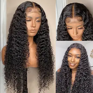 Wig Vendors Cheap Closure Lace Vietnamese Raw Human Hair Wigs Pre Plucked Deep Wave HD Lace Front Wig