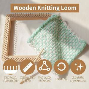 Wooden Knitting Frame <b>Square</b> 30x30cm DIY Weaving Board For Scarf Hat Making - Product Image 5