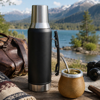 Termo de Acero Inoxidable 304 de Doble Capa y Vacío de 1300 ml, Termo Resistente para el Hogar, Cafetera, Camping, con Logotipo Personalizable