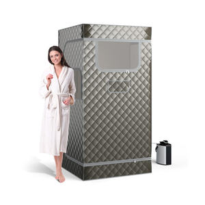 Tente de sauna portable DB Modern pour 2 personnes avec chauffage électrique, matériau acrylique, panneau de commande informatisé, idéale pour les villas et les appartements - Product Image 1