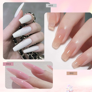Kit de gel d'extension d'ongles 12 pièces/ensemble 15 ml avec mini lampe UV, couche de base et de finition, gel de construction facile à appliquer, ensemble d'outils de manucure pour salon de manucure - Product Image 6