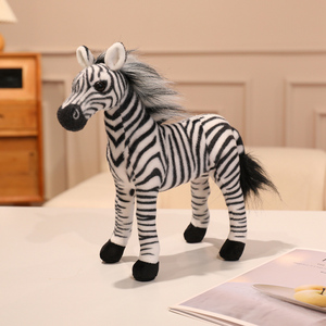 Nuovo Peluche Sunrise Super Morbido Zebra <span class=keywords><strong>Bianco</strong></span> Cavallo Dorato Piccolo, Imbottito in Cotone PP, Ricamato, Simulazione Antistress - Product Image 4