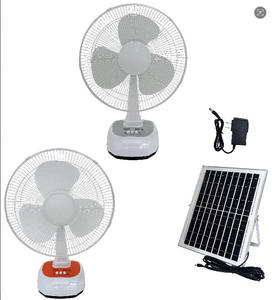 แผงโซลาร์เซลล์ 16 นิ้ว 9V 18W พัดลมตั้งโต๊ะมอเตอร์ AC แบบชาร์จไฟได้ 15W 6x2500mA ปรับความเร็วได้ 3 ระดับ ปรับความสูงได้ ประหยัดพลังงาน - Product Image 1