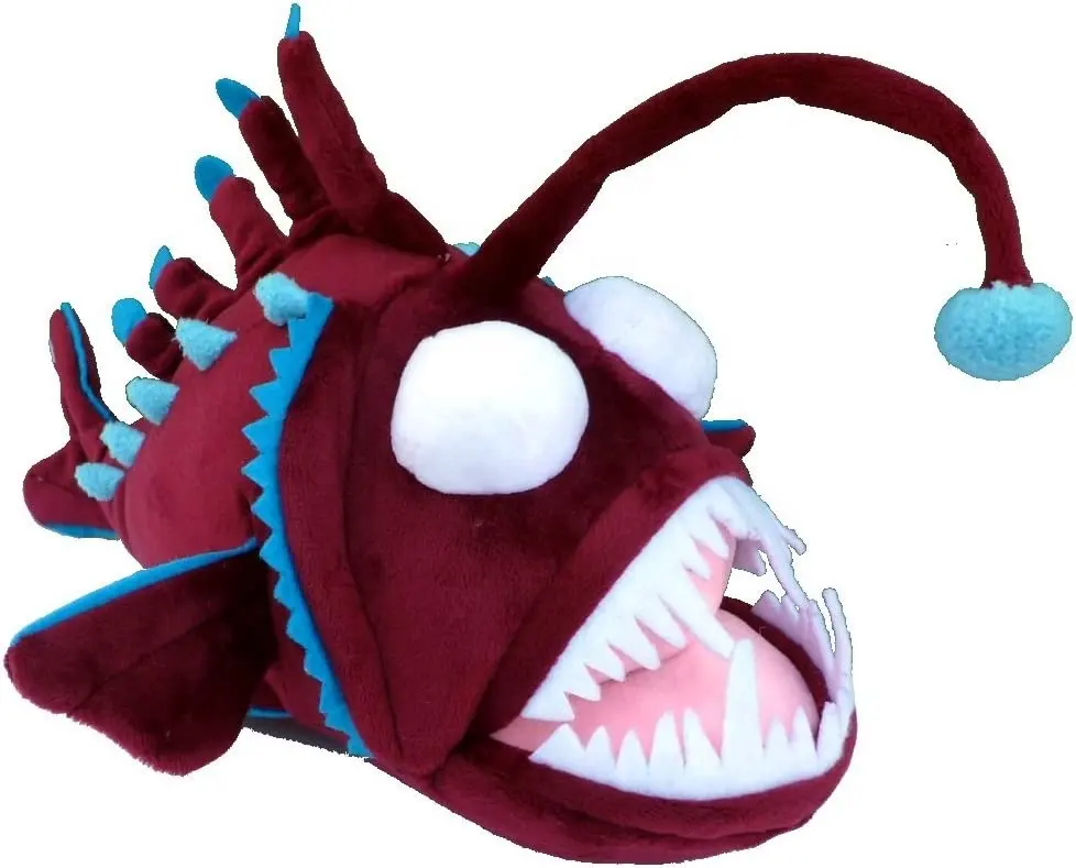 12 "एल्विन के Anglerfish आलीशान भरवां पशु खिलौना, सागर पशु भरवां खिलौने कस्टम आलीशान मछली