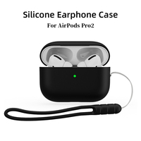 Coque Minimaliste Fine en Silicone Anti-Chute avec Cordon pour AirPods 2/3/4 et Protection d'Écran pour iPhone AirPods 2