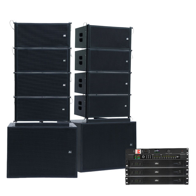 Factory DBK Dual 12 Inch Line Array Speaker System Full Set LS212A+SW218 Audio PA Speakers with Subwoofer for Church