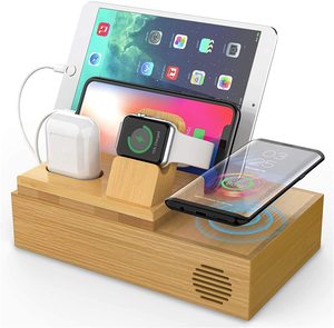 Estación de Carga Inalámbrica Portátil 5 en 1 de 40W, Estación de Carga USB Múltiple con Puerto PD de 10W - Product Image 1