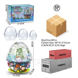Zhorya - Juego de Manualidades de Terrario de Sirena, Mini Jardín de Huevos, Juguetes Educativos DIY para Niños, Kit de Cultivo de Semillas - Product Image 6