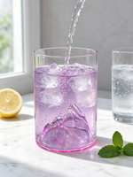 Verre à whisky Crystal Mountain en verre borosilicate, conforme aux normes FDA et LFGB, idéal pour les restaurants et la vente en gros de spiritueux