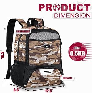 Sac à dos de football d'extérieur gratuit, sac à dos de football de haute qualité et durable, sac à dos de sport tendance, équipement de football, sacs à ballons - Product Image 5