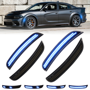 4 Luces LED Dinámicas de Posición Lateral para Guardabarros, Animación Blanca, Azul y Morada, para Charger 2015-2023, Indicador de Dirección Ámbar y Rojo, 12V - Product Image 5