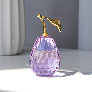 Adorno de Pera de Cristal, Figura de Fruta Colorida, Decoración Ecológica Hecha a Mano, Regalo para el Hogar, Bodas, Fiestas y Festivales - Product Image 2