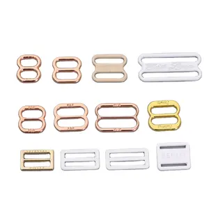 WYSE 3mm6mm8mm12mm metal adjuster O ring and 8 slider buckles for underwear accessories fast delivery