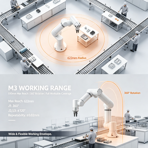 Bras robotique collaboratif SWJD 3 kg à 6 axes, portée de 622 mm, robot de préhension et de placement pour laboratoire, enseignement et systèmes d'automatisation légère - Product Image 3
