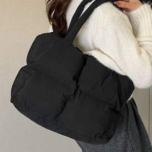 Up to 1L Custom Puffer Quilted Open Tote Bag Unisex Soft Aesthetic <b>Shoulder</b> Handbag Luxury Fashionable <b>Padded</b> Shopping - Product Image 4