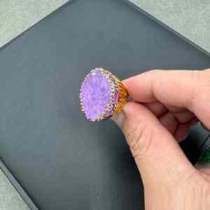 Glass Nine-Tailed <b>Fox</b> Inlaid <b>Ring</b> Trendy Natural Vintage Niche Personality Retro Ethnic Jewelry Sparkling Zircon <b>Fox</b> <b>Ring</b> Band - Product Image 4
