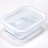 Boîte à lunch en verre, compatible micro-ondes, qualité professionnelle, récipient pour la préparation des repas, double compartiment, design empilable, transparent, hermétique