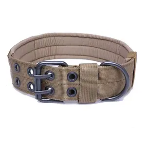 Collier tactique en Nylon pour chien de compagnie, réglable, colliers d'entraînement pour chien, poignée de contrôle rapide pour chiens de taille moyenne et grande