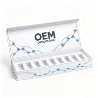 Boîte cadeau magnétique rigide personnalisée avec insert blister en matériaux recyclés, impression quadricolore, emballage pour flacon de sérum de soin de la peau