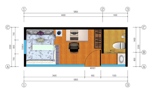 Gaiasmile Maison mobile multifonctionnelle de luxe avec cabine Apple Hut à vendre Convient pour les vacances Bureau Maison préfabriquée - Product Image 5