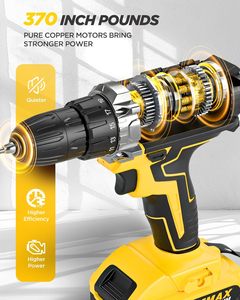 전문가용 무선 드릴 드라이버 브러시리스 모터 가변 속도 128N.m 토크 30mm 최대 드릴링 직경 산업용 공구 - Product Image 5