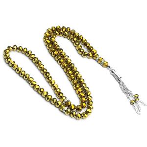 Bracelet musulman de haute qualité cristal verre 99 perles cadeau prière Tasbih collier - Product Image 4