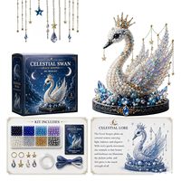 Kit DIY de perles 3D étoiles, lune et animaux, figurine en cristal faite à la main, cadeau artisanal relaxant anti-stress pour femmes et adolescentes