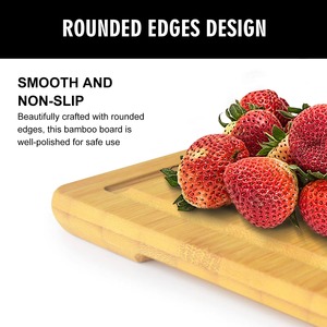 Tabla de desayuno de stock local de EE. UU., tabla de aperitivos, tabla de cortar de bambú de cocina con ranura de jugo para espacios en blanco de grabado láser - Product Image 6
