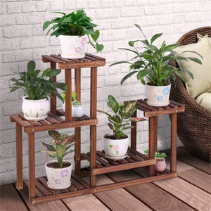 Soporte organizador <span class=keywords><strong>de</strong></span> plantas para interior y exterior, estante <span class=keywords><strong>de</strong></span> <span class=keywords><strong>madera</strong></span> para flores, maceta <span class=keywords><strong>de</strong></span> <span class=keywords><strong>madera</strong></span> - Product Image 4