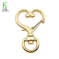 Nouveaux accessoires pour porte-clés, pendentif DIY en forme de cœur, fermoir à homard, porte-clés rotatif en alliage, boucle en métal pour collier de chien