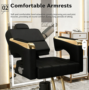 Sillón de Barbería Reclinable para Estilistas, Silla de Peluquería para Permanentes, Silla de Barbero Ajustable y Giratoria para Salones de Belleza - Product Image 3