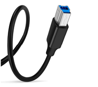 Kabel Printer USB C ke USB-B 3.0 untuk Komputer, Docking Station, Hard Disk Eksternal, Scanner