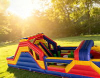Château gonflable pour enfants, parcours d'obstacles gonflable, équipement en PVC, garantie 3 ans, usage commercial, prix d'usine, en promotion