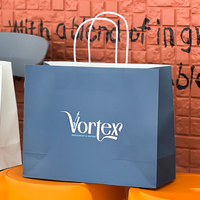 Sacs en papier kraft écologiques recyclables de luxe sur mesure pour la promotion en supermarché et l'emballage de cadeaux avec logo personnalisé