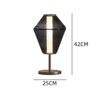 Lampe de table en verre de luxe postmoderne, design nordique minimaliste, pour chambre à coucher, chevet, salon, éclairage décoratif haut de gamme