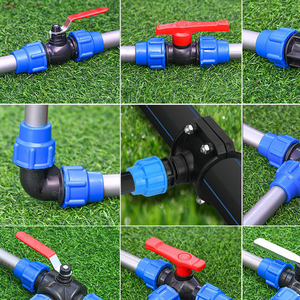 Werksanpassung Bewässerungs-Kompressionsverbinder 20-110mm PN16 Kupplung Winkelstück Gewinde <span class=keywords><strong>HDPE</strong></span> PE Rohrverbinder - Product Image 6
