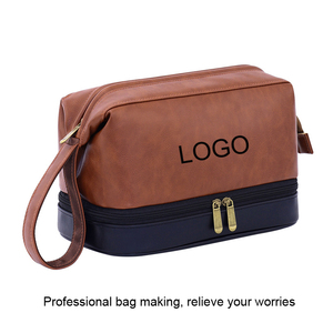 Bolsa de aseo de alta gama para hombres de negocios, bolsa de almacenamiento de cosméticos de viaje, impermeable, portátil, de gran capacidad, con compartimentos para maquillaje. - Product Image 1