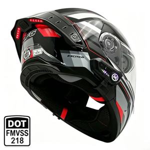 Cascos de <span class=keywords><strong>Moto</strong></span> Factory, <span class=keywords><strong>Casco</strong></span> Modular Abatible para Motocicleta <span class=keywords><strong>con</strong></span> Luz de Advertencia LED, <span class=keywords><strong>Homologado</strong></span> por DOT, Preparado para BT, Doble Visera - Product Image 1