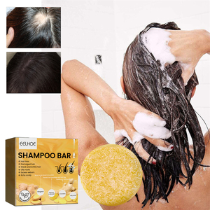 EELHOE-Barra de champú de jengibre para el crecimiento del cabello, jabón calmante para el cuero cabelludo, pérdida de rotura, prevención, barra de champú sólida para el cabello - Product Image 2