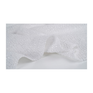 Tela Tweed de Primera Calidad Hecha en Corea, Tejido de Algodón Blanco de Textura Limpia, Textil Tejido Personalizado OEM y ODM - Product Image 5