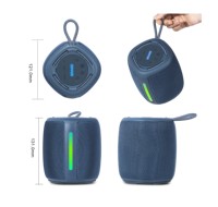 2023 Portable Tissu Bluetooth Haut-Parleur Basse Haute Qualité Fort Avec Lampe D'atmosphère Intelligente LED RGB Lumières CE RoHs FCC